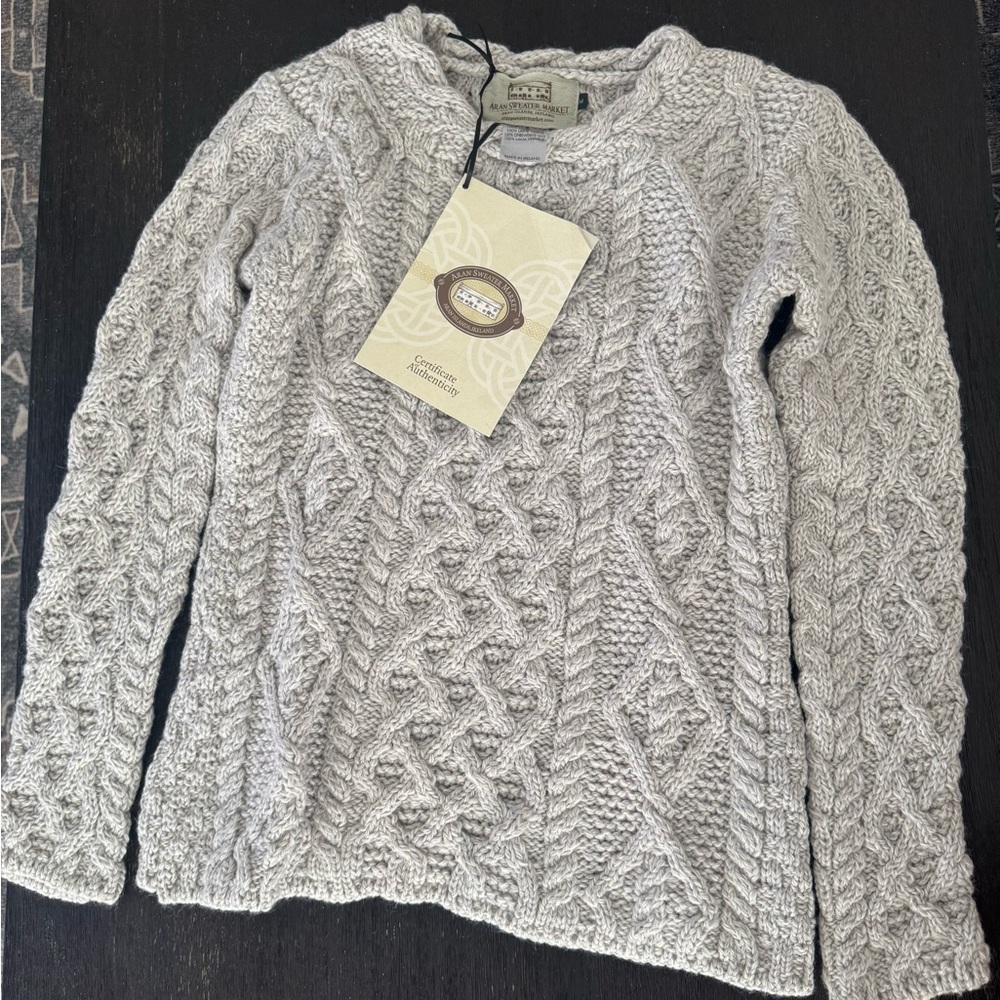 Aaran Island Wool Knit Sweater from Ireland. Sz M. NWT.